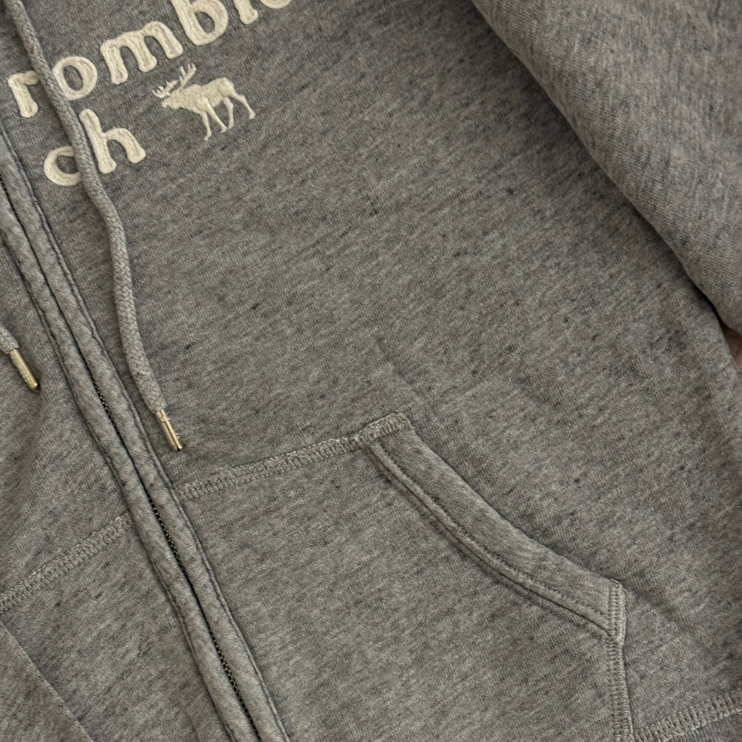 Abercrombie&Fitch Grey Zipper Hoodie - XS