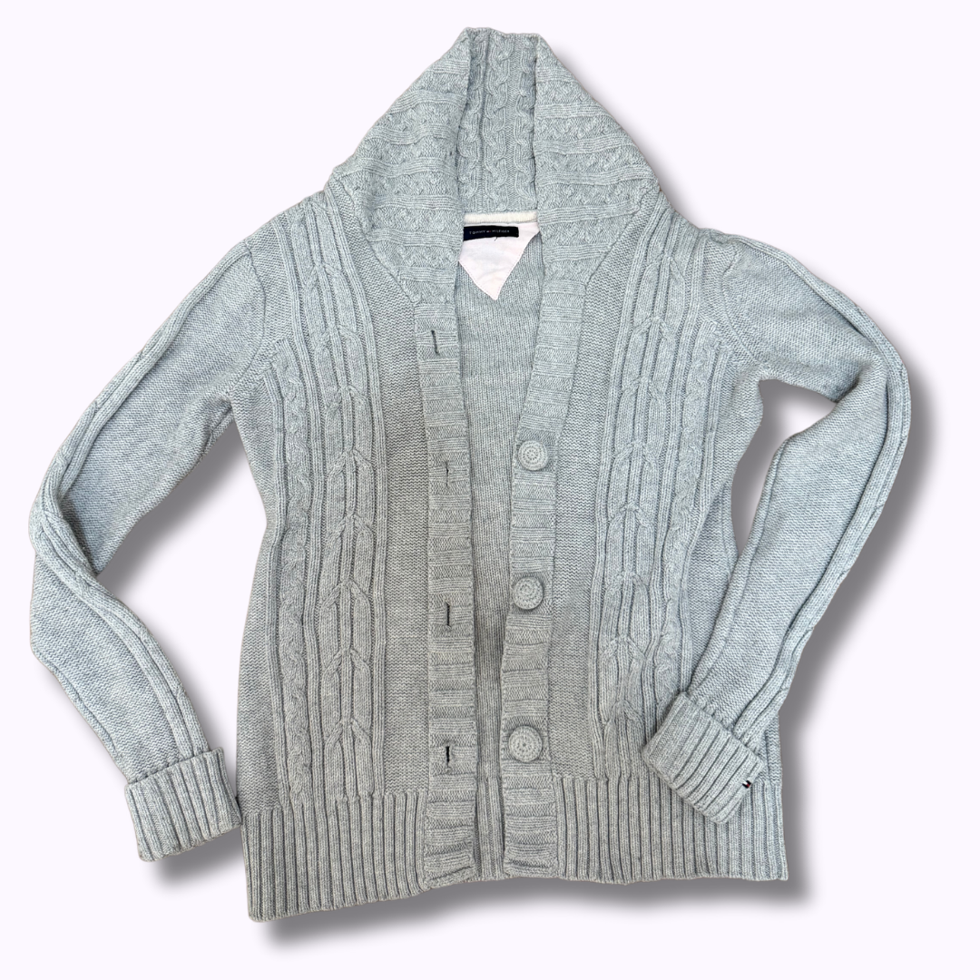 Tommy Hilfiger Cable Knit Grey Sweater - XS