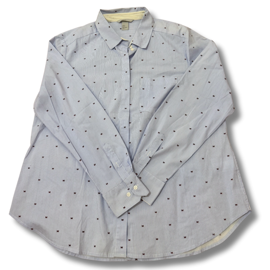 HnM Blue Shirt with Butterflies - XXL