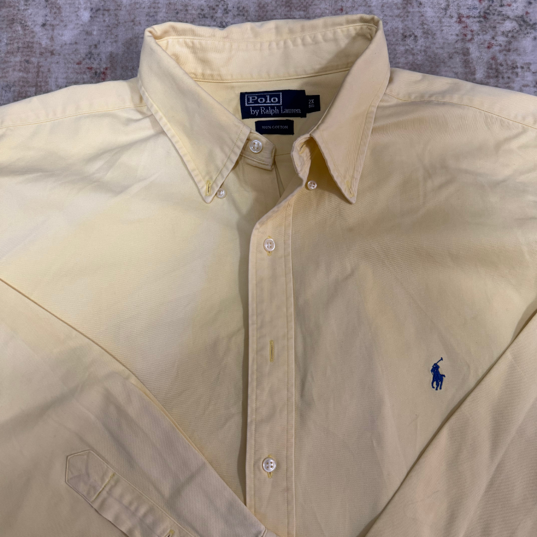 Ralph Lauren Yellow Shirt 100% Cotton - XXL