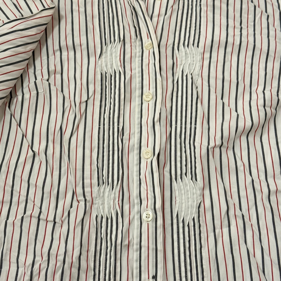 Gant White-Grey-Red Striped Shirt - S