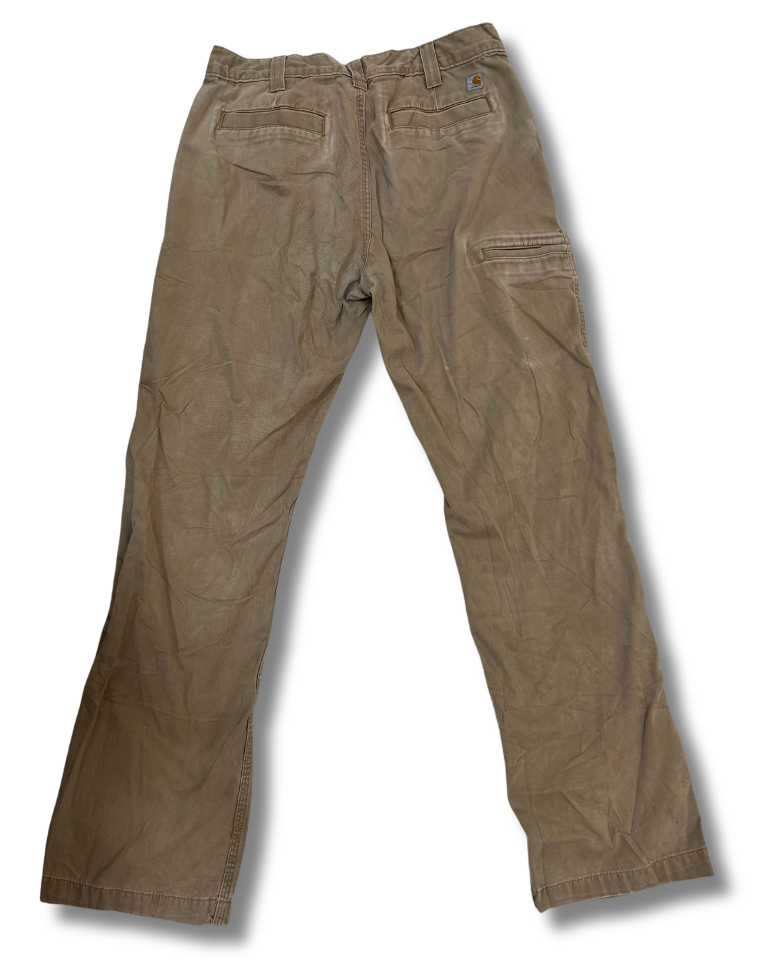 Carhartt Men Relaxed Fit Twill Khaki Dungaree Work Pants - M