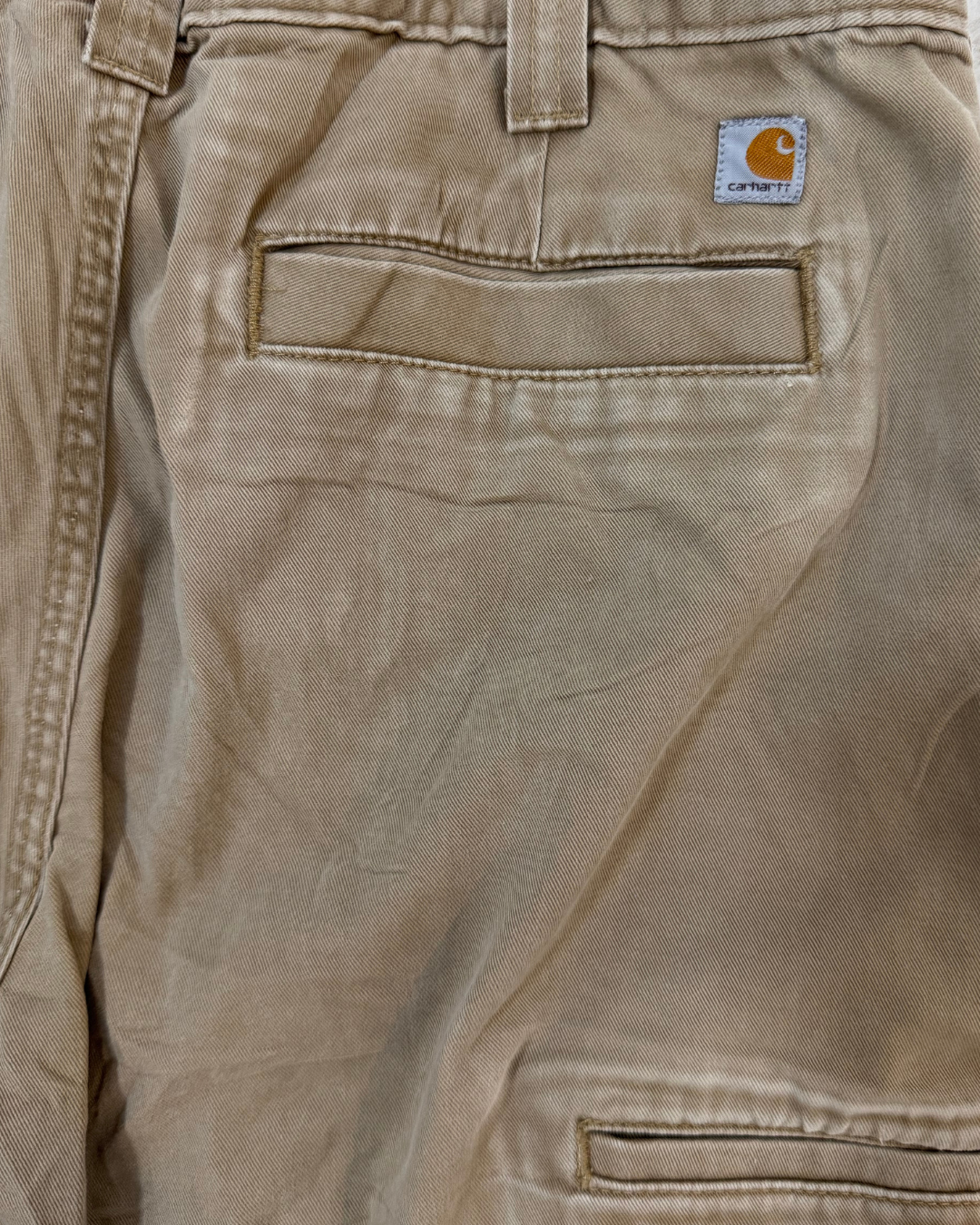 Carhartt Men Relaxed Fit Twill Khaki Dungaree Work Pants - M