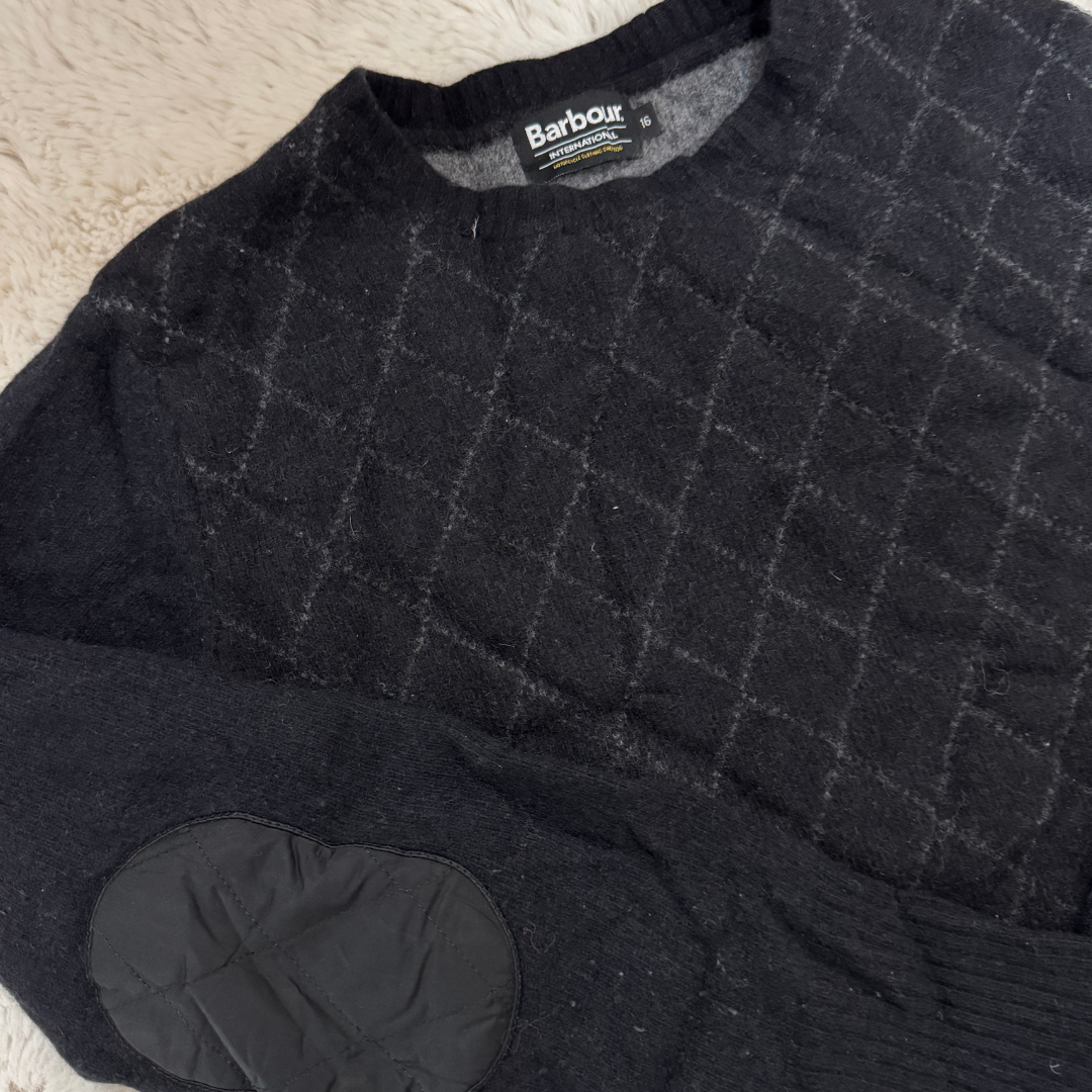 Barbour Black Pattern Sweater - S