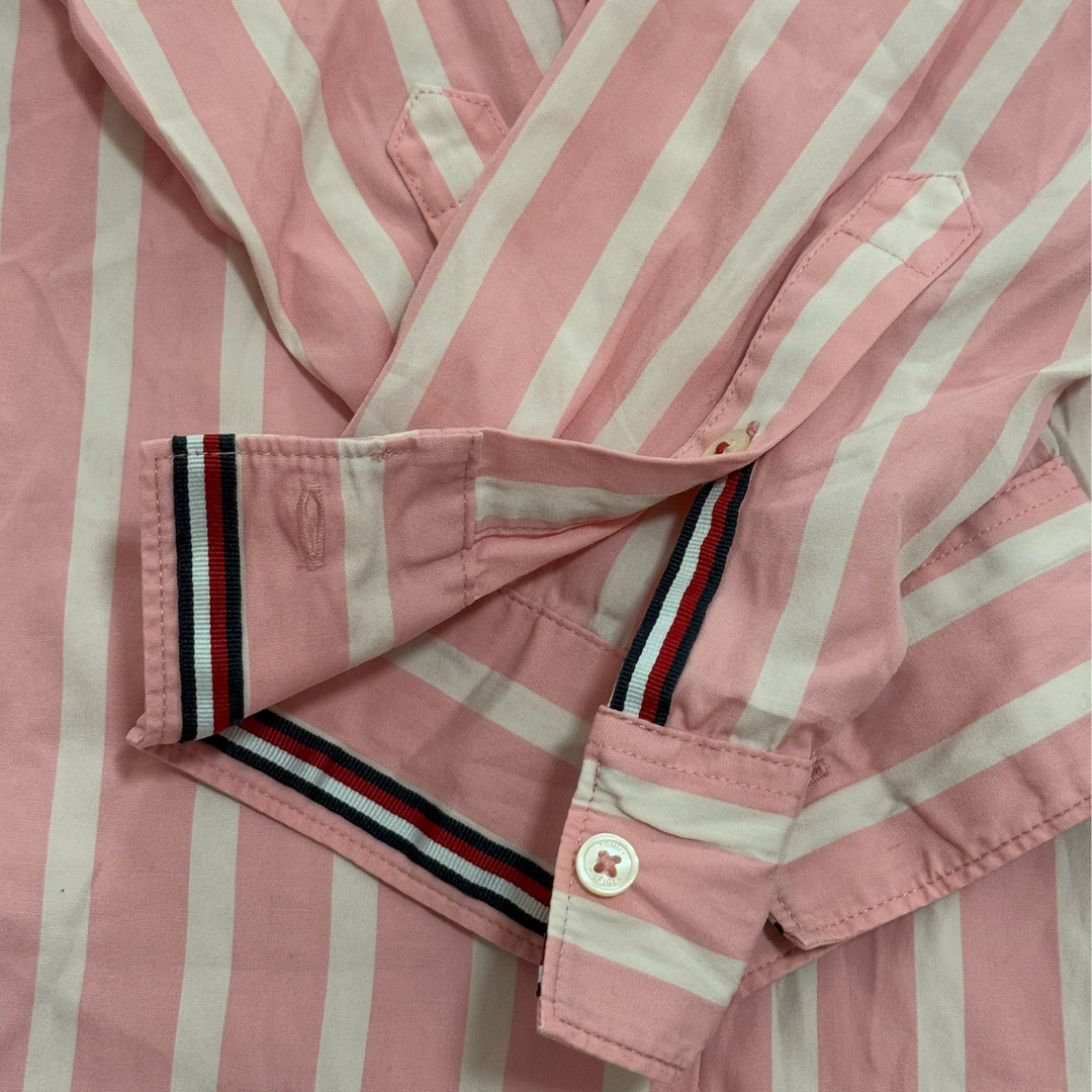 Tommy Hilfiger Pink & White Striped Shirt - XL