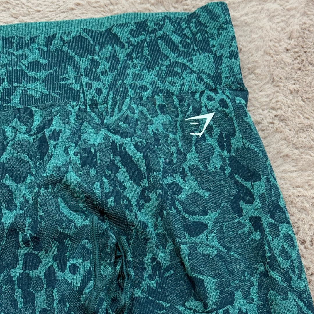 Gymshark 2 tone Green Pattern Leggings - S