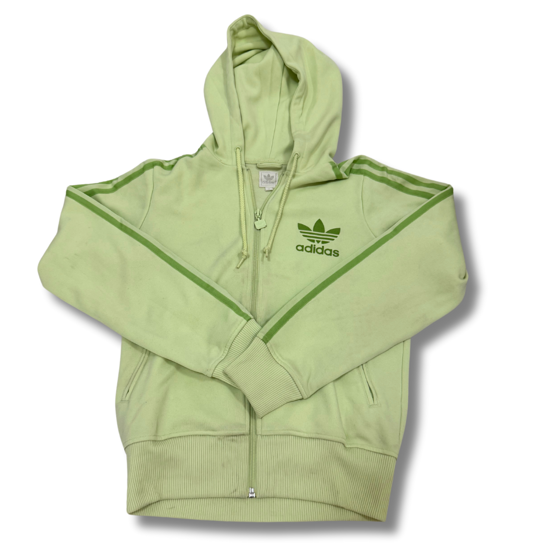 Adidas Green Zipper Hoodie - XS