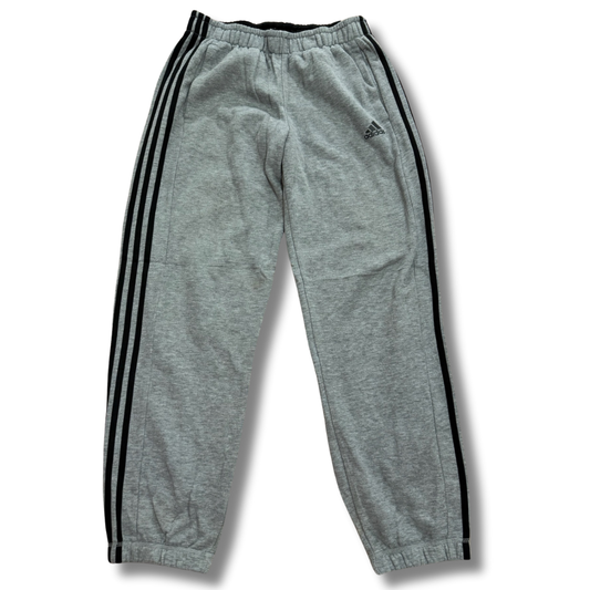 Adidas Grey Trouser with Black 3 Stripes - (Women L | Men S)