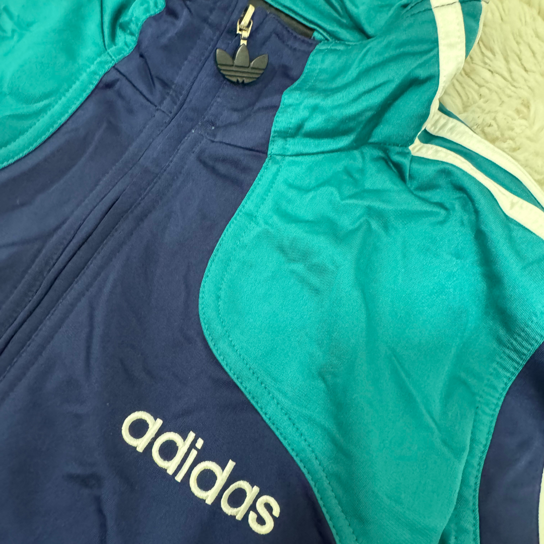 Adidas Vintage Blue-Green Jacket - M