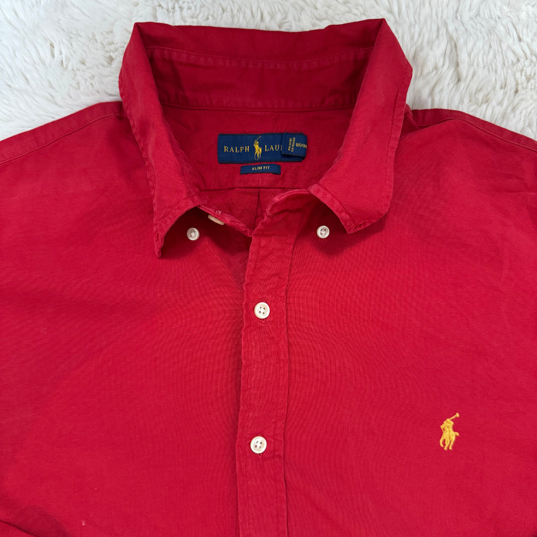 Ralph Lauren Slim Fit Red Shirt - L