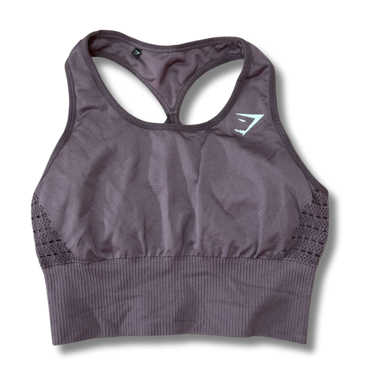 Gymshark Plum-Purple Sports Top - L