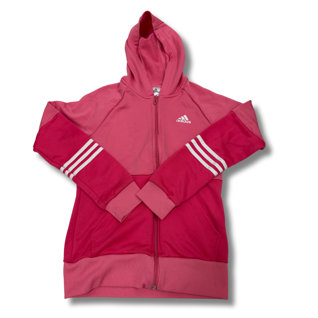 Adidas Pink Zipper Hoodie - XS