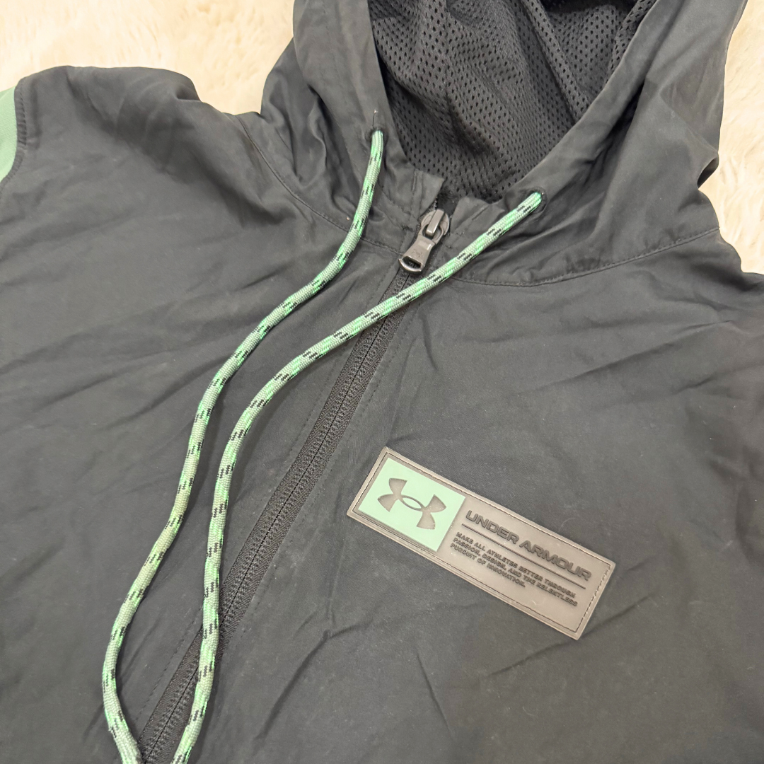 UnderArmour Black-Green Hoodie - XS