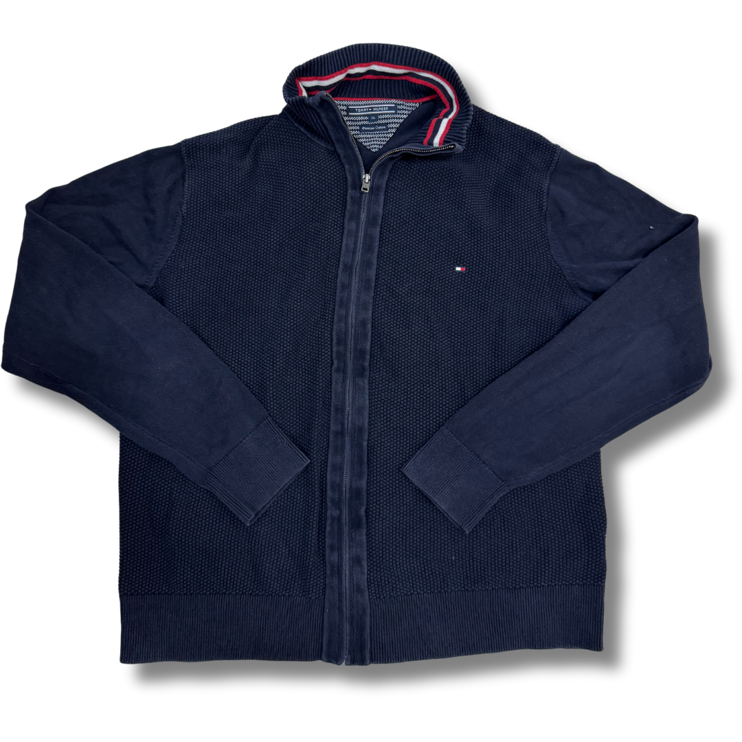 Tommy Hilfiger Blue Full Zip Cardigan - L