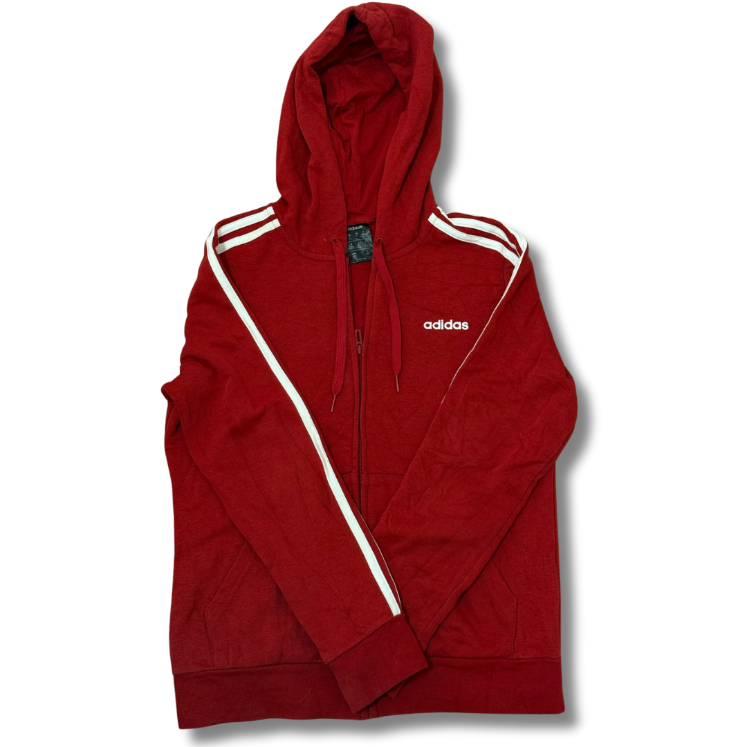 Adidas Red Zipper Hoodie - S