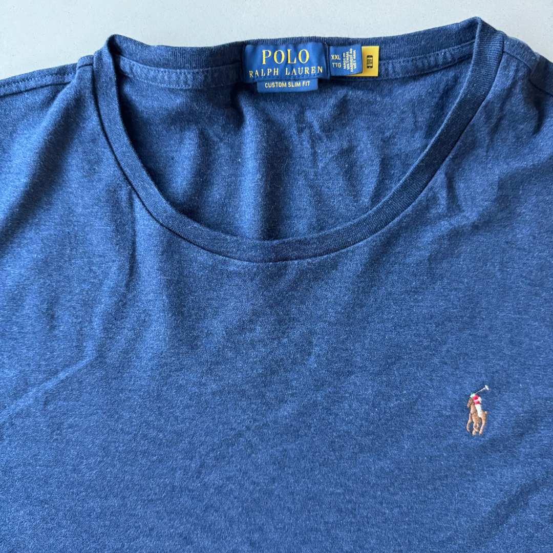 Polo Ralph Lauren Custom Slim Fit Blue T-Shirt - XL