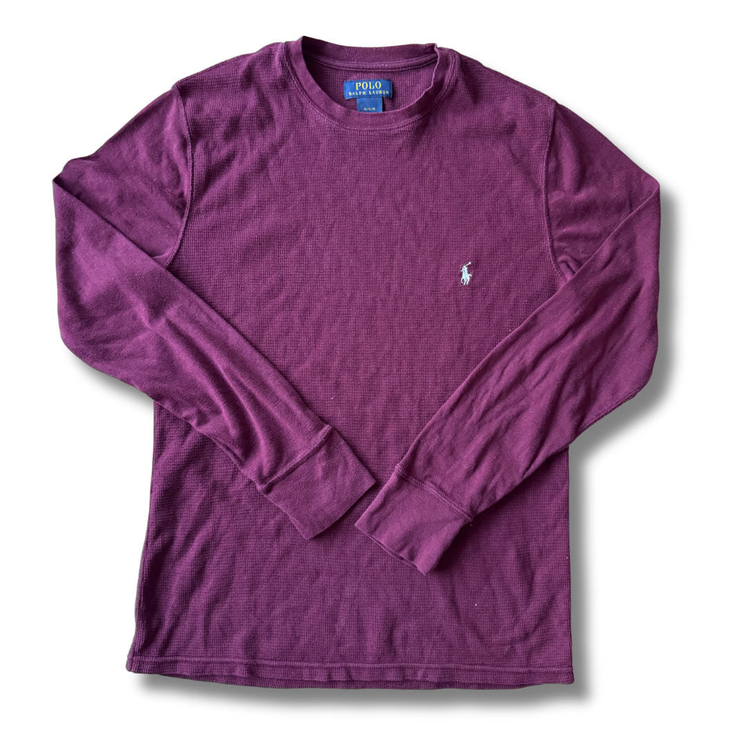 Polo Ralph Lauren Maroon Full Sleeve T-Shirt - XS