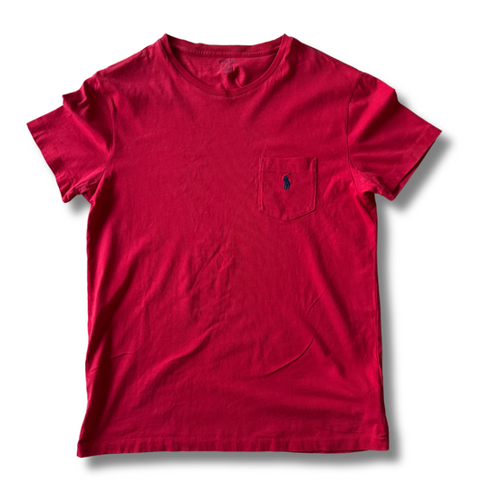 Polo Ralph Lauren Red T-Shirt (Front Pocket Logo) - M