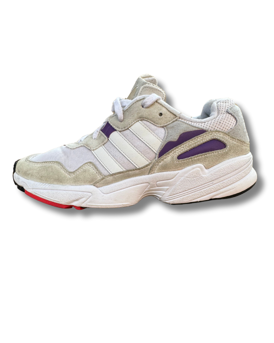 Adidas Originals Men's Yung-96 Running Sneakers | White/Grey/Purple | US 10