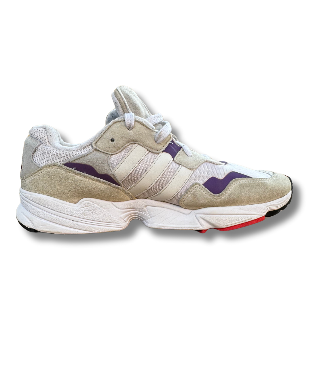 Adidas Originals Men's Yung-96 Running Sneakers | White/Grey/Purple | US 10