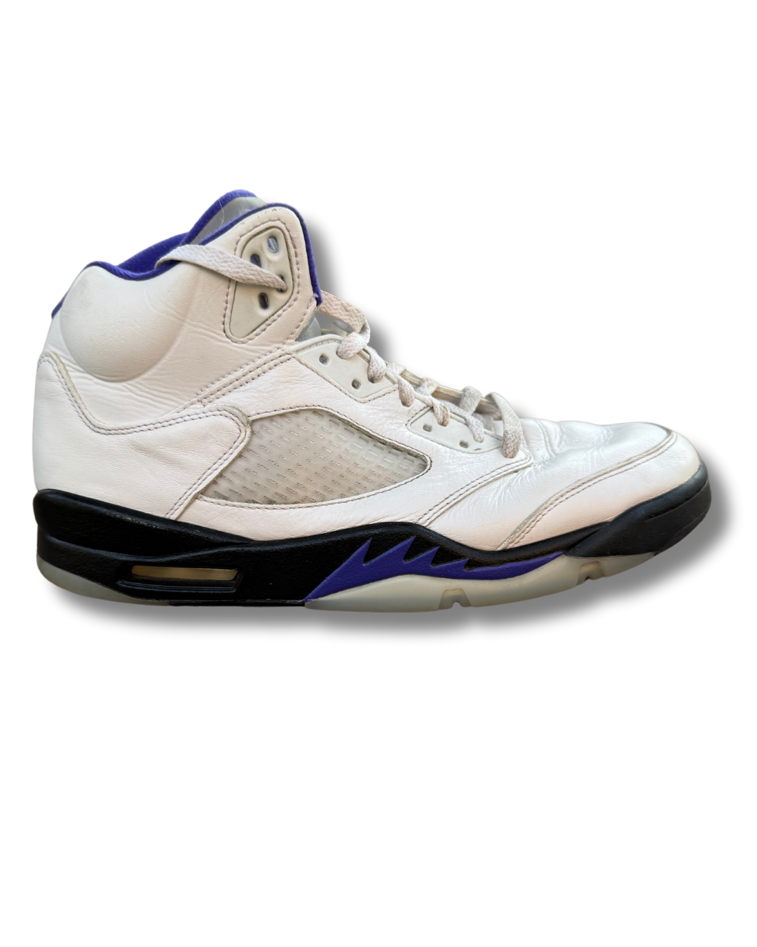 Nike Air Jordan 5 Retro Sneakers | White/Purple | US 10.5