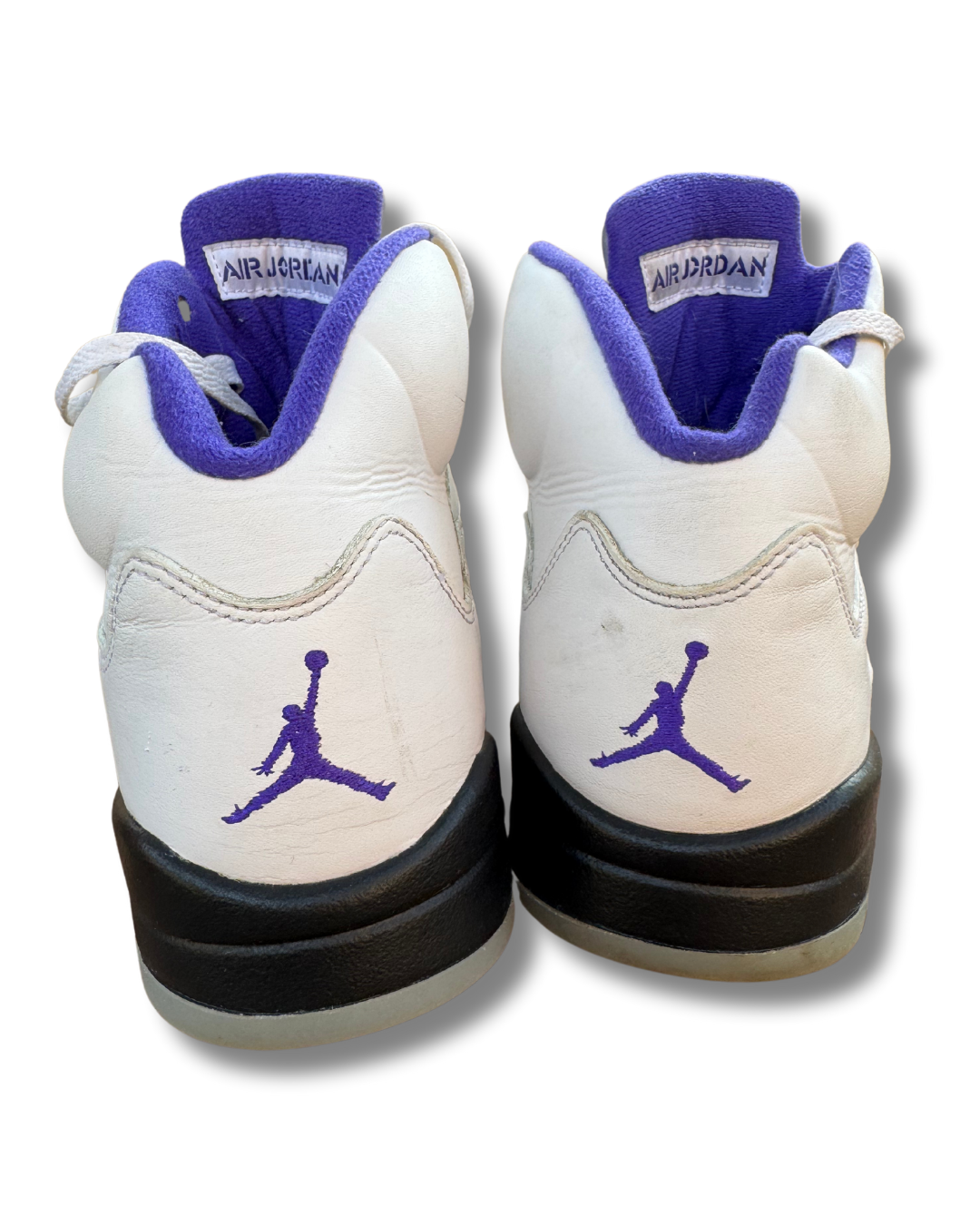 Nike Air Jordan 5 Retro Sneakers | White/Purple | US 10.5