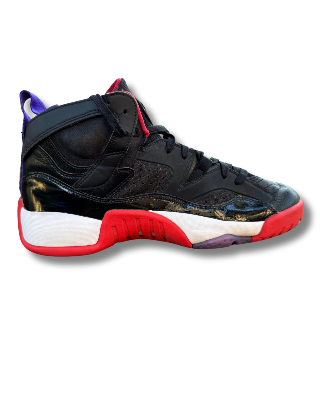 Nike Air Jordan Jumpman Two Trey "Raptors" Sneakers | Black/Red/White | US 9.5