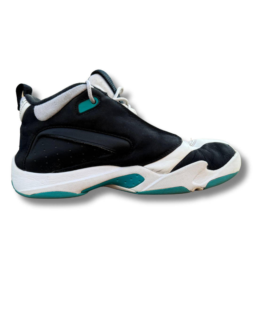 Nike Air Jordan Jumpman Quick 23 Retro Sneakers | Black/White/Turbo Green | US 9.5