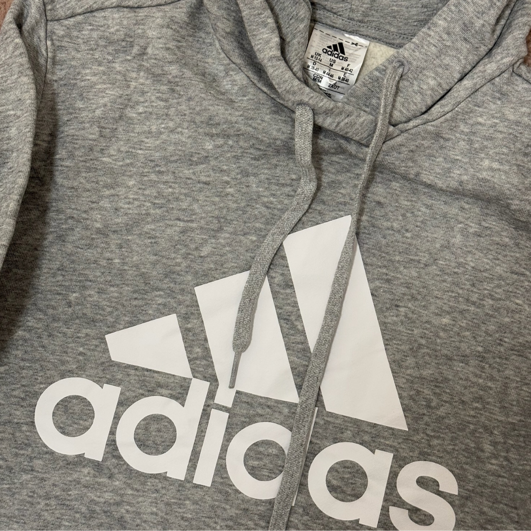 Adidas Light Grey Hoodie - S