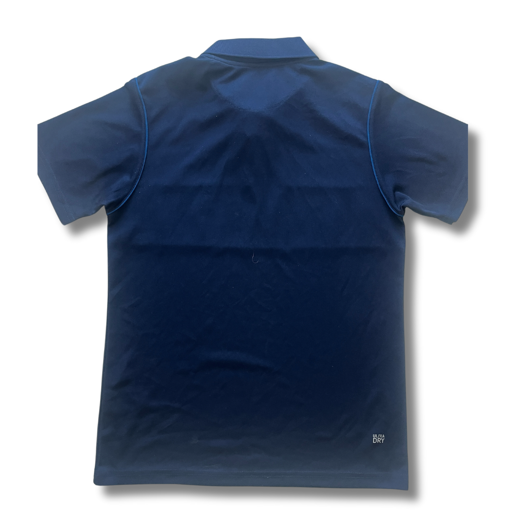 Lacoste Sports Blue Polo Shirt with White Panel - M