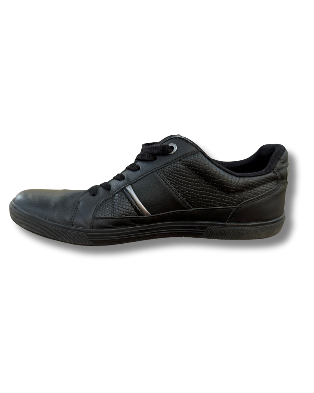 Lacoste Black T Clip Leather Sneakers | Black | US 9