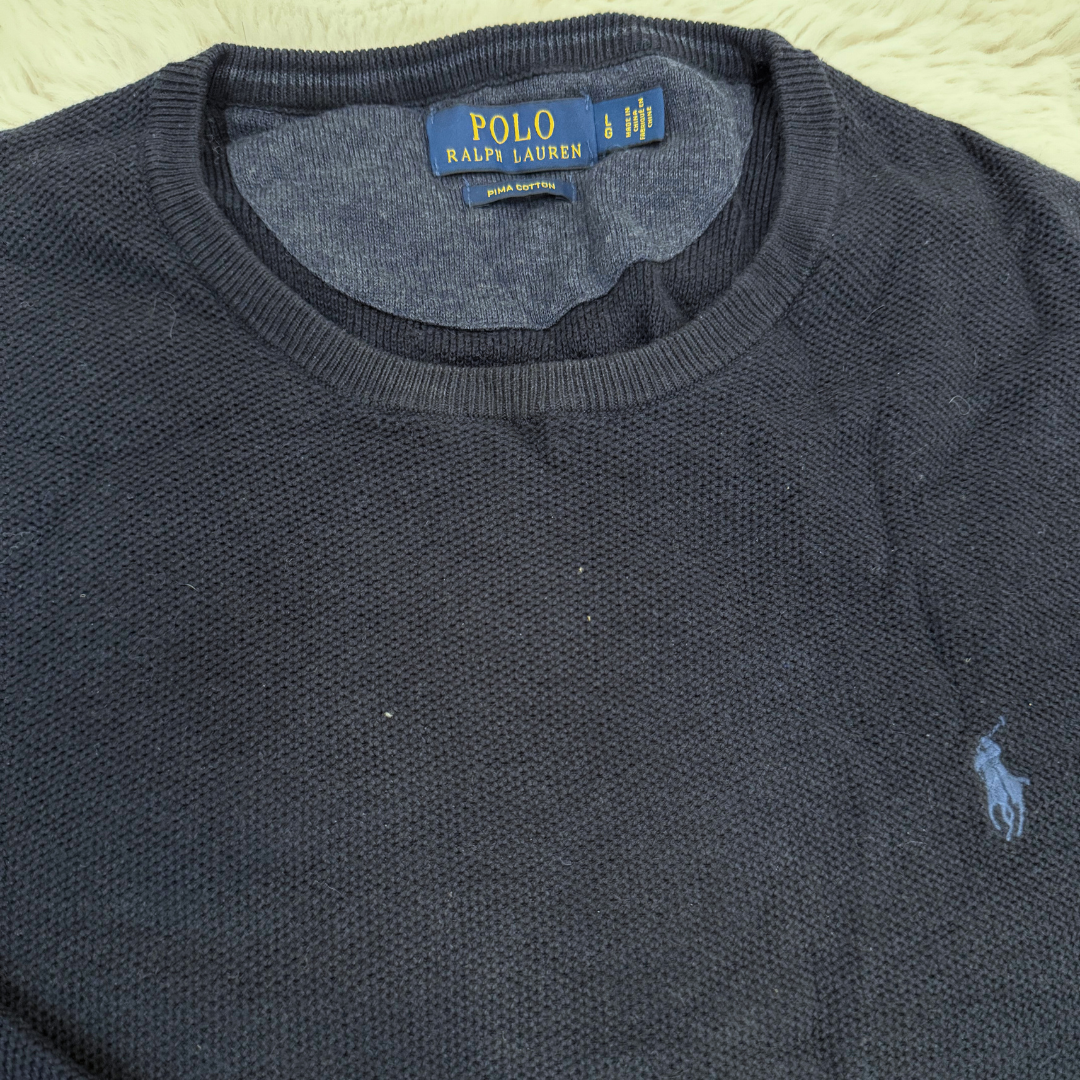 Ralph Lauren Pima Cotton Blue Sweater - L