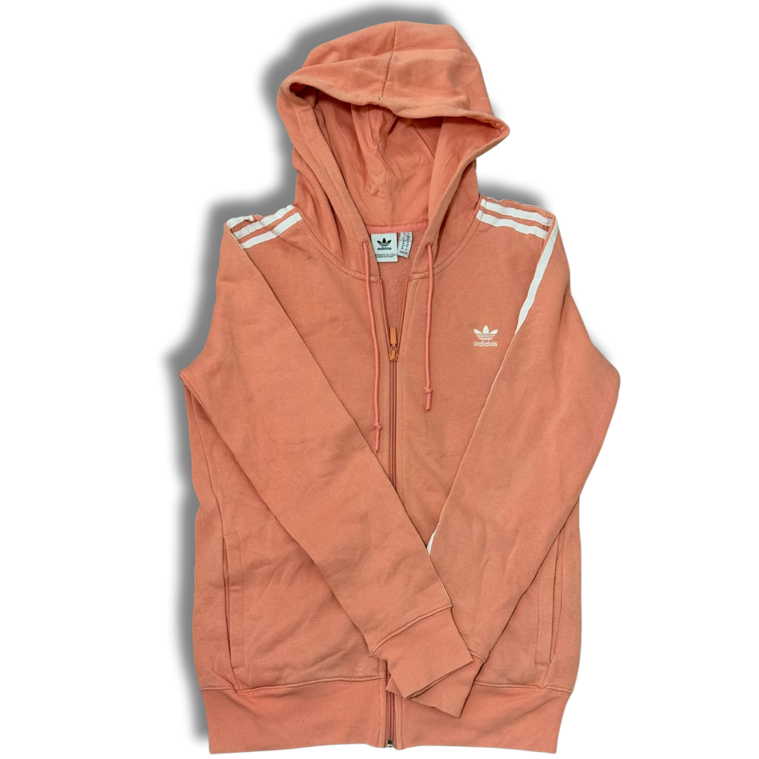 Adidas Light Pink Zipper Hoodie - S