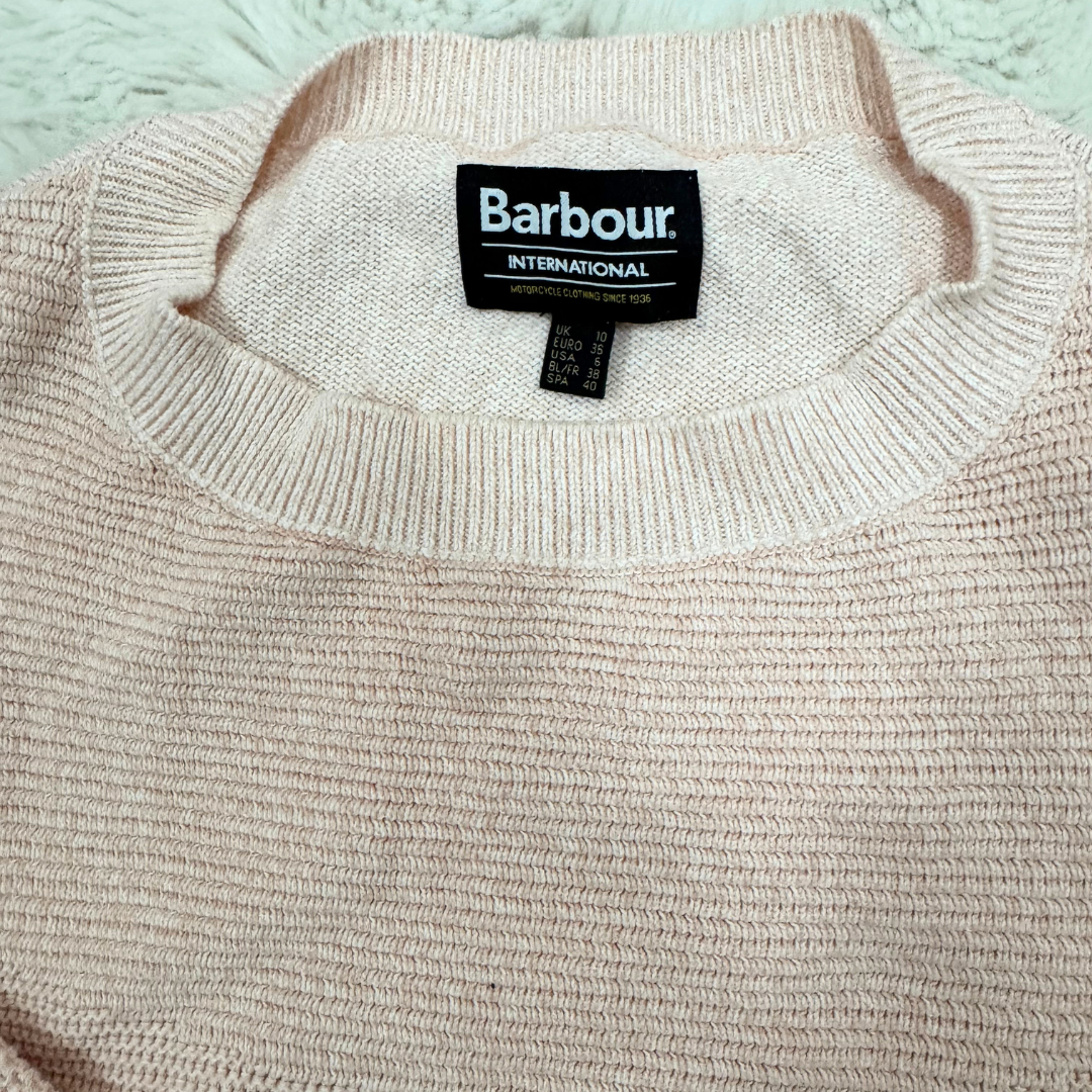 Barbour Women's Pink Motorcycle Sweater Knitted - XS