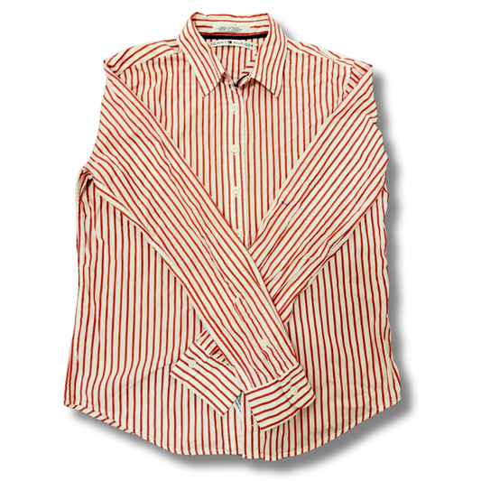 Tommy Hilfiger Red-White Striped Shirt - L