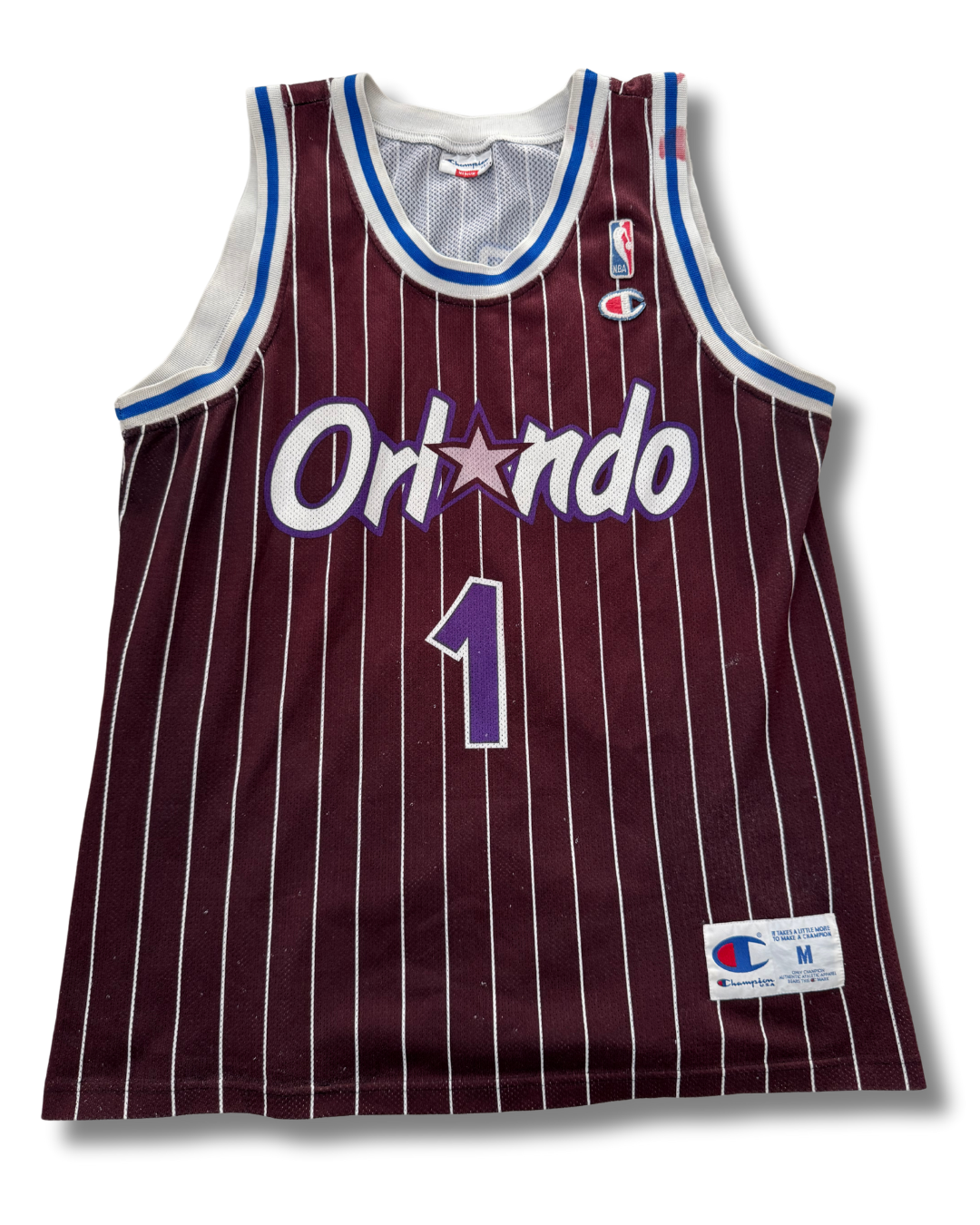 Vintage Orlando Magic Champion Jersey Hardaway No 1 NBA 90s - M