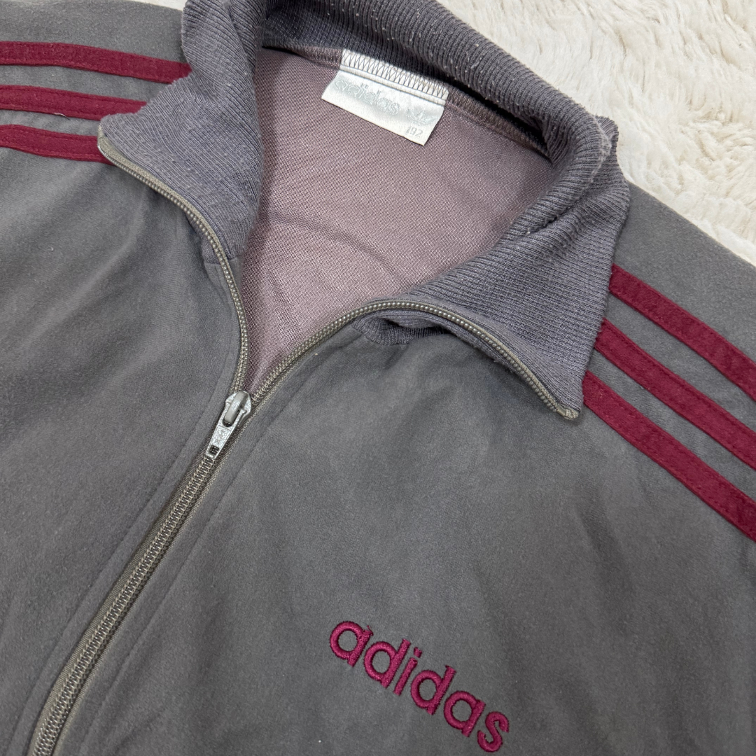 Adidas Red Stripes Grey Jacket - L