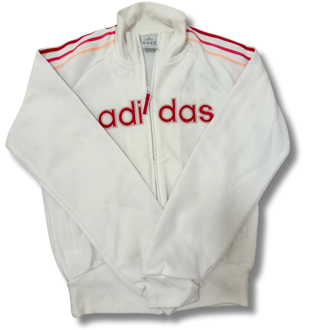 Adidas White Jacket Mulit-Colour Stripes - XS