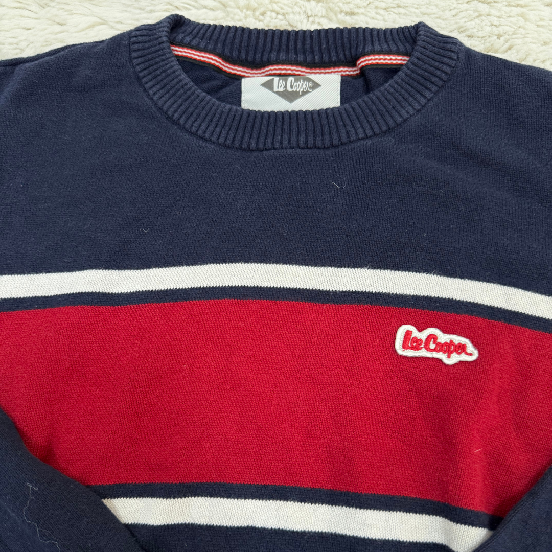 Lee Cooper Blue-Red Sweater - S