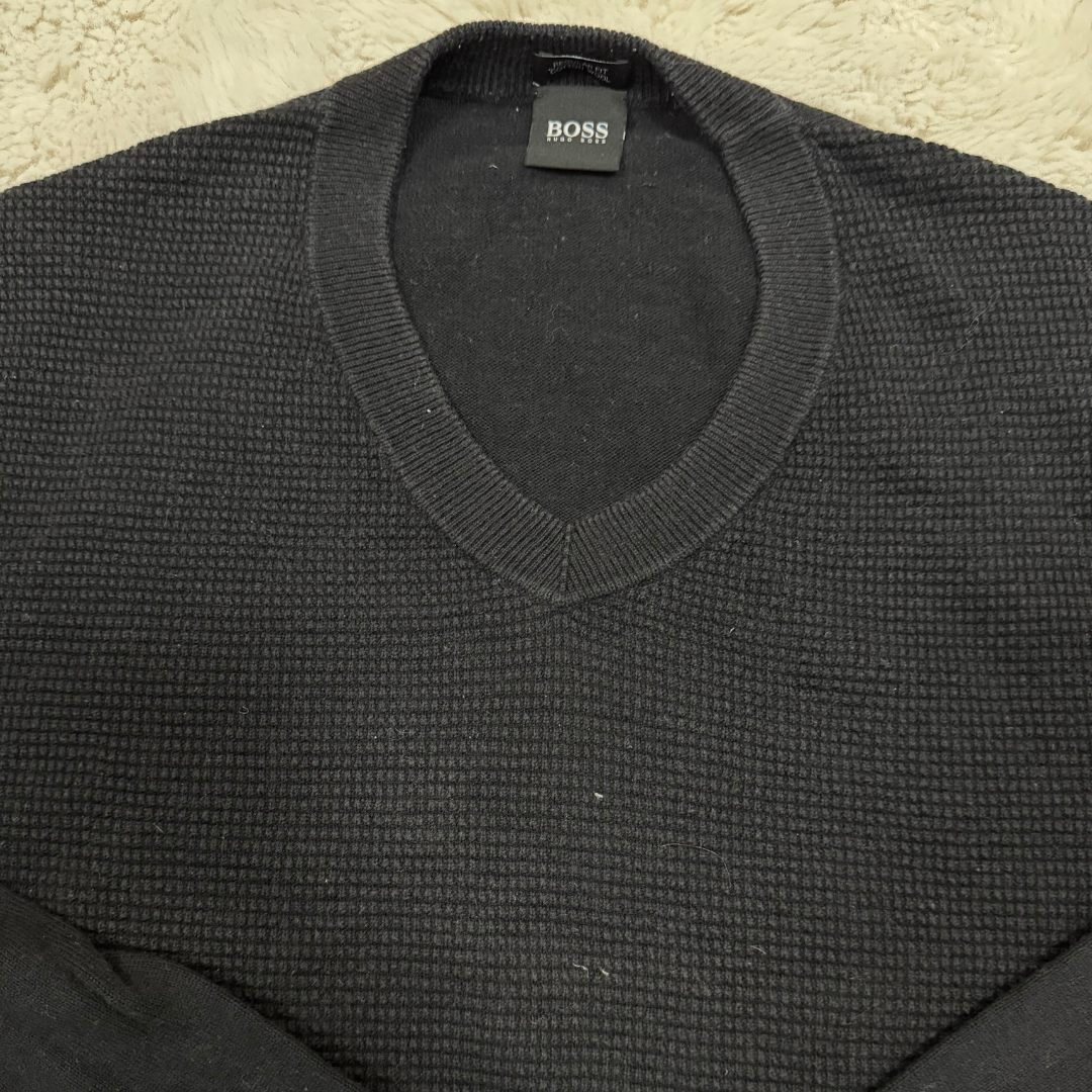 Hugo Boss Cotton Wool Black Sweater - M